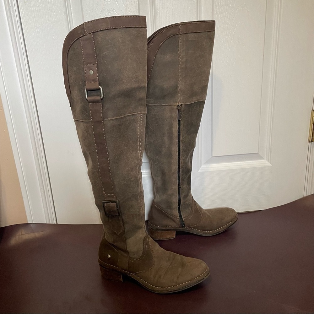 Neosens Leather and Suede Over the Knee Boots 7